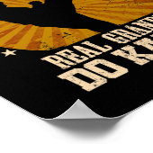 Karate Grandpa Shirt - Real Grandpas Do Karate Poster (Ecke)