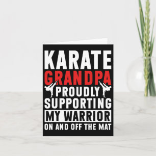 Karate Grandpa unterstützt meinen Krieger Karate G Karte