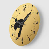Karate Große Wanduhr (Winkel)