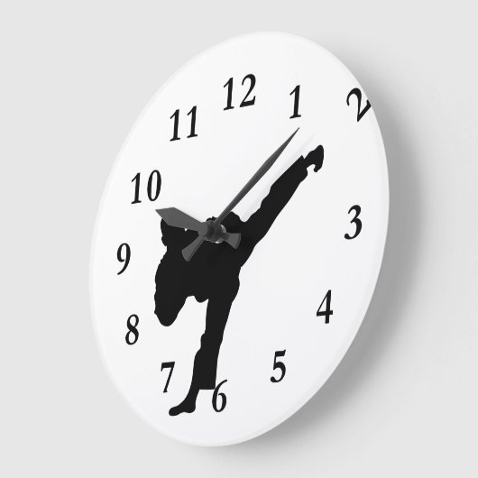 Karate Große Wanduhr (Winkel)