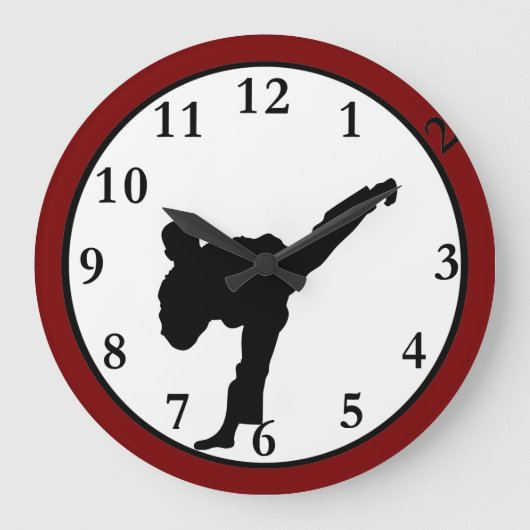 Karate Große Wanduhr (Vorderseite)