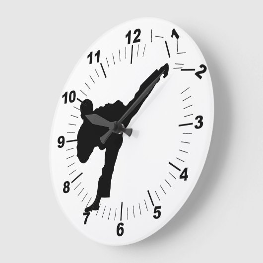 Karate Große Wanduhr (Winkel)