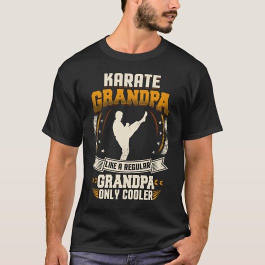 Karate-Großvater-regelmäßiger Großvater nur cooler T-Shirt (Vorderseite)