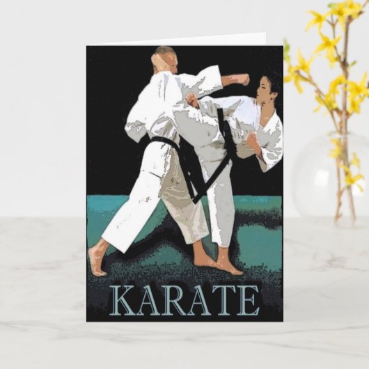 Karate-Gruß-Karte Karte (Gelbe Blume)