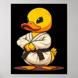 Karate-Gummiente-Motiv Taekwondo Jiu-Jitsu Mma K Poster