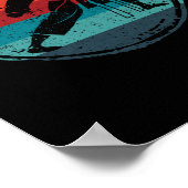 Karate Gürtel Silhouette Martial Arts Coach Fan Poster (Ecke)