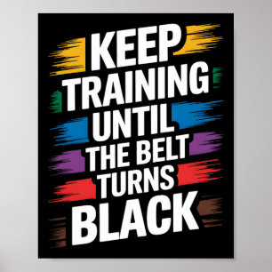 Karate-Gürtel Taekwondo-Training Martial Arts Förd Poster