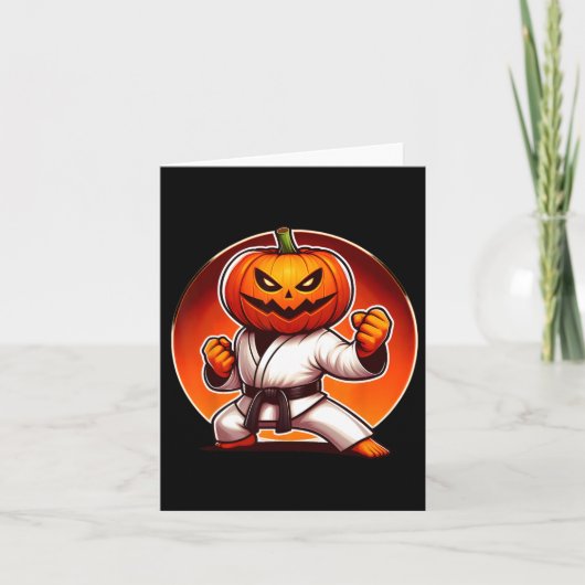 Karate Halloween Pumpkin Case Karte (Vorderseite)