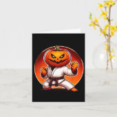 Karate Halloween Pumpkin Case Karte (Gelbe Blume)