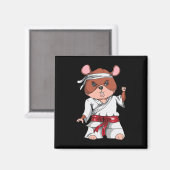 Karate Hamster Kickboxen Martial Arts Jiu Jitsu Fa Magnet (Vorderseite/Rückseite)