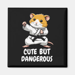 Karate Hamster Niedlich, aber gefährlich Magnet