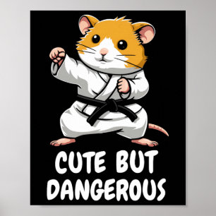 Karate Hamster Niedlich, aber gefährlich Poster