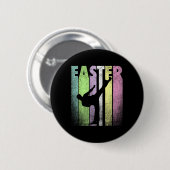 Karate Happy Oaster Funny Spring Fun Holiday Button (Vorne & Hinten)