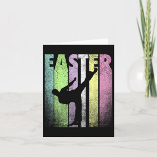 Karate Happy Oaster Funny Spring Fun Holiday Karte