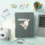 Karate-Hase-Kaffeesticker Aufkleber (iPad Hülle)