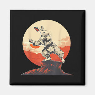 Karate-Hasen-Motiv Taekwondo Jiu-Jitsu MMA Süß Magnet