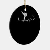 Karate Heartbeat-Geschenk für Karateka Keramik Ornament (Rechts)