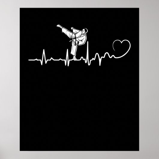 Karate Heartbeat-Geschenk für Karateka Poster (Vorne)