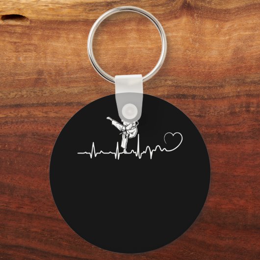 Karate Heartbeat-Geschenk für Karateka Schlüsselanhänger (Vorderseite)