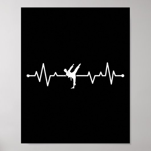 Karate Heartbeat Karate Fighter Karate Poster (Vorne)