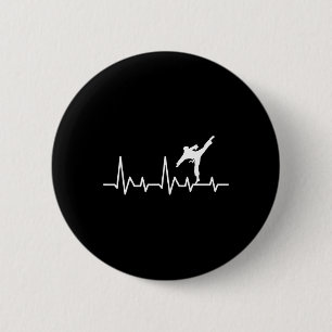 Karate Heartbeat - Martial Arts Coach Karateka Tae Button
