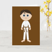 Karate Herzlichen Glückwunsch Brown Belt Karte (Gelbe Blume)