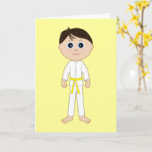 Karate Herzlichen Glückwunsch Yellow Belt Karte (Gelbe Blume)
