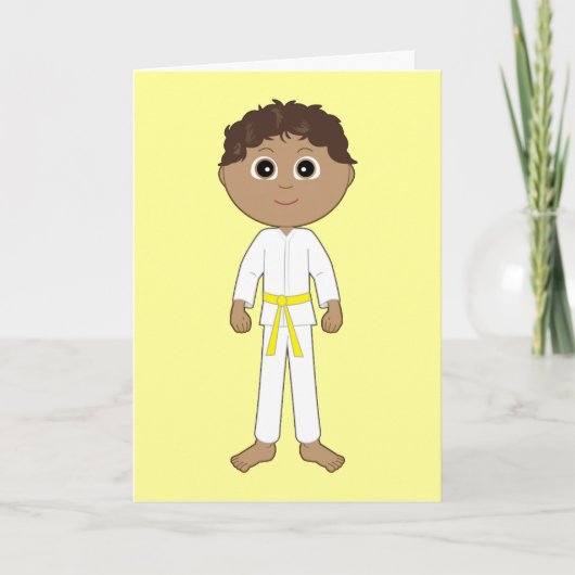 Karate Herzlichen Glückwunsch Yellow Belt Karte (Vorderseite)