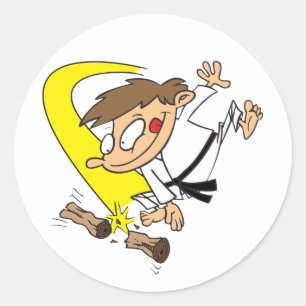 Karate-Hieb Runder Aufkleber