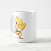 Karate-Huhn-Kaffeetasse Kaffeetasse (Vorderseite Links)