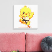 Karate-Huhn-Leinwand Leinwanddruck (Insitu (Wohnzimmer))