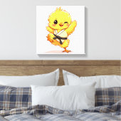 Karate-Huhn-Leinwand Leinwanddruck (Insitu (Schlafzimmer))