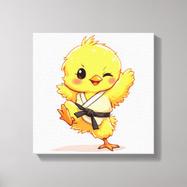 Karate-Huhn-Leinwand Leinwanddruck