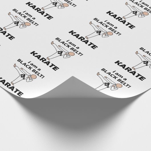Karate I bin ein schwarzer Gürtel Karate Geschenkpapier (Ecke)