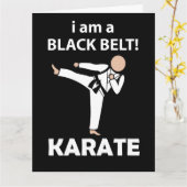 Karate I bin ein schwarzer Gürtel Karate Karte (Gelbe Blume)