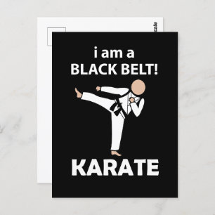 Karate I bin ein schwarzer Gürtel Karate Postkarte