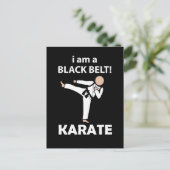 Karate I bin ein schwarzer Gürtel Karate Postkarte (Stehend Vorderseite)
