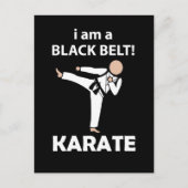 Karate I bin ein schwarzer Gürtel Karate Postkarte (Vorderseite)