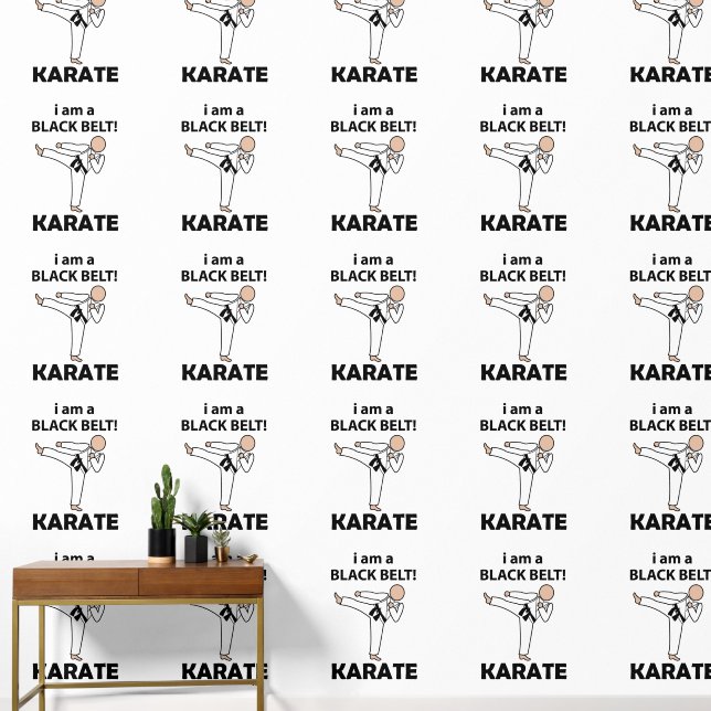 Karate I bin ein schwarzer Gürtel Karate Tapete (Hausflur)