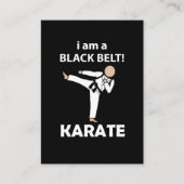 Karate I bin ein schwarzer Gürtel Karate Visitenkarte (Vorderseite)