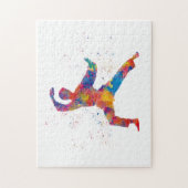Karate in watercolor puzzle (Vertikal)