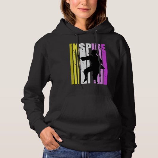 Karate Inspire Cute Colors Inspirational Motivatio Hoodie (Vorderseite)