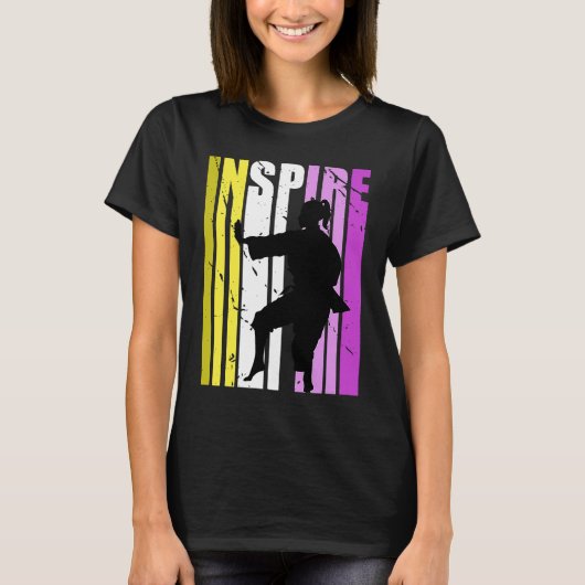 Karate Inspirierte Niedliche Farben Inspirationsmo T-Shirt (Vorderseite)
