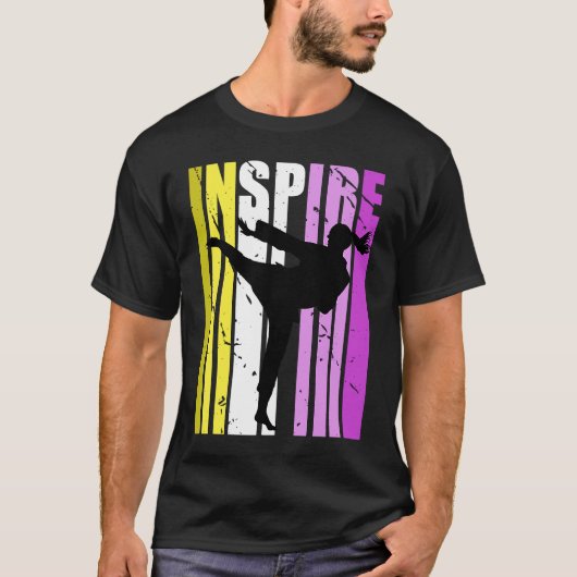 Karate Inspirierte Niedliche Farben Inspirationsmo T-Shirt (Vorderseite)