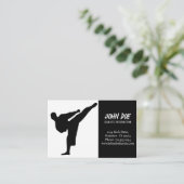 Karate Instructor Business Card Visitenkarte (Stehend Vorderseite)