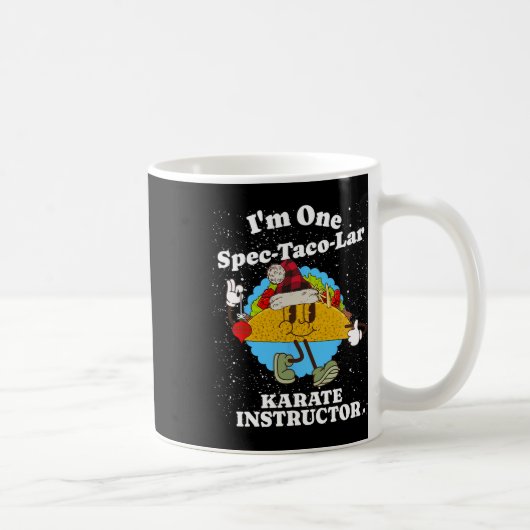Karate Instructor Christmas Funny Taco Pun Quote Kaffeetasse (Rechts)