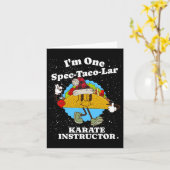 Karate Instructor Christmas Funny Taco Pun Quote Karte (Gelbe Blume)