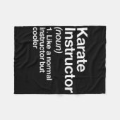 Karate Instructor Definition Funny Martial Arts Tr Fleecedecke (Vorderseite (Horizontal))