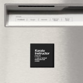 Karate Instructor Definition Funny Martial Arts Tr Magnet (In Situ (Geschirrspüler))