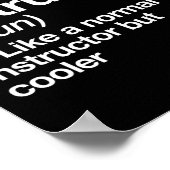 Karate Instructor Definition Funny Martial Arts Tr Poster (Ecke)